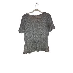Sienna Sky animal print babydoll top size large